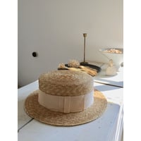 Standard Boater Ivory Ribbon
