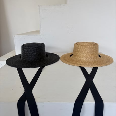 STRAW HAT PORK PIE BLACK
