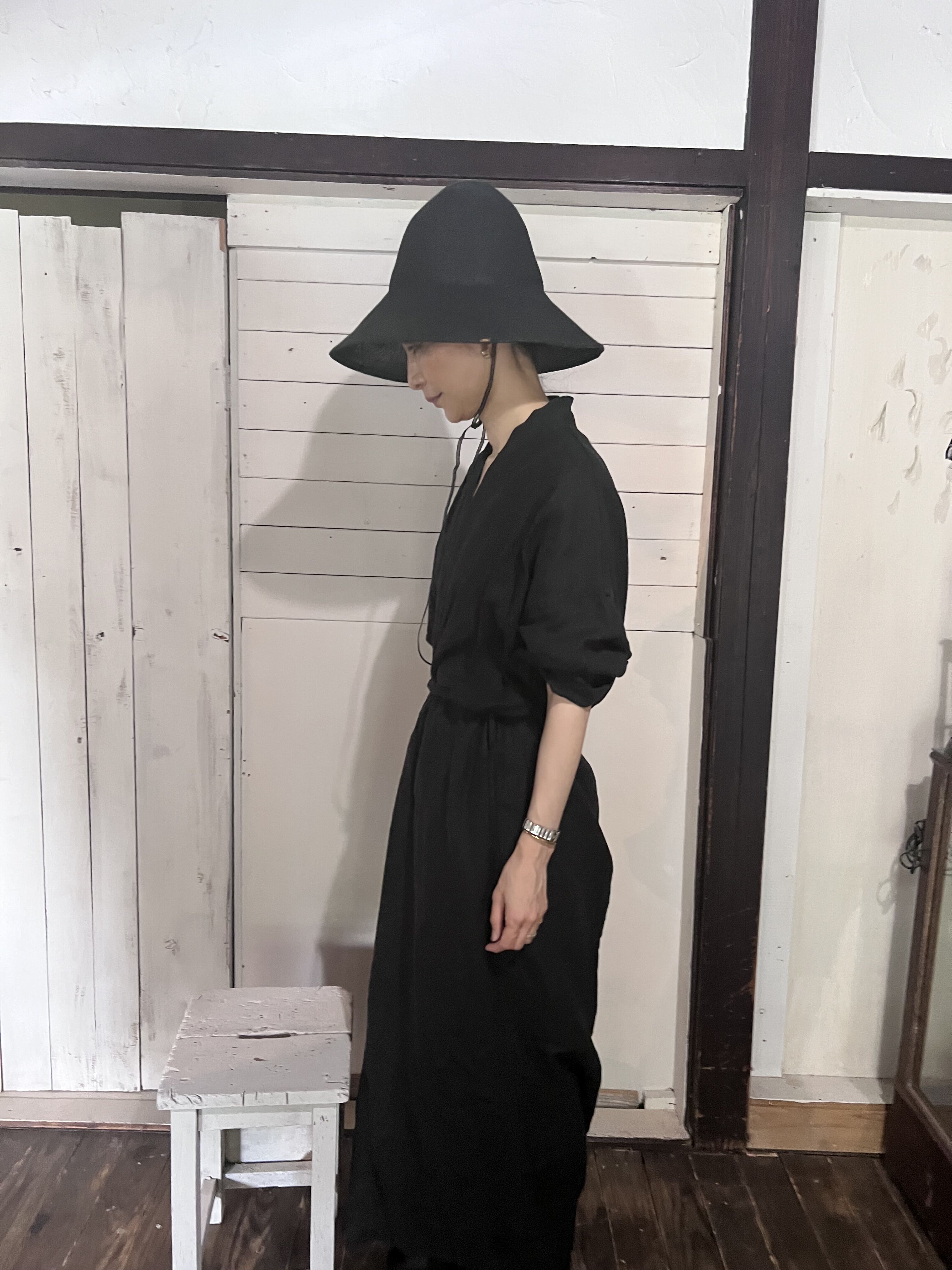 wicagrocery / abaca hat black Sサイズ original