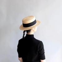 Standard Boater Black Ribbon 1
