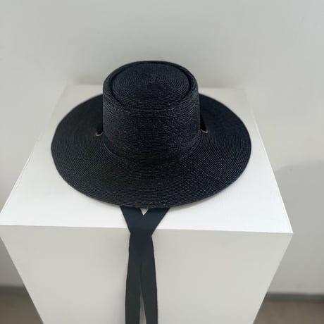STRAW HAT PORK PIE BLACK