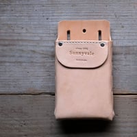さにべるネーム入りレザーツールポシェット