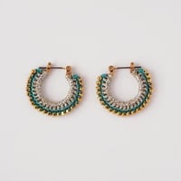 vita gold pierce/earring (Ssize) silver×emerald