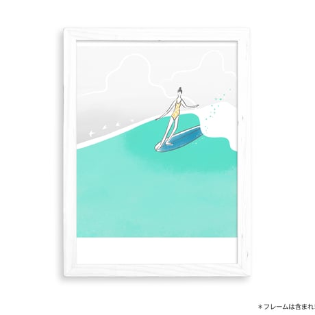アートカード【SURF W/BIRDS】