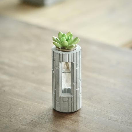 "PLUG - SW -"  ハイドロカルチャー・水栽培容器／花瓶／Cement Flower Vase