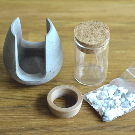 "POT-BELLY"  ハイドロカルチャー・水栽培容器・花瓶／cement flower vase