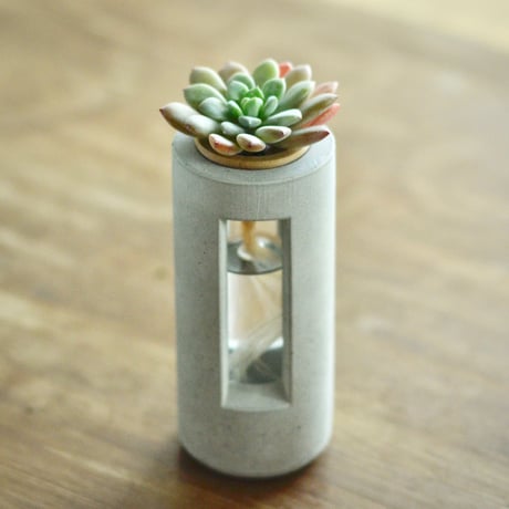 "PLUG - S20 - "   ハイドロカルチャー・水栽培容器／花瓶／Cement Flower Vase