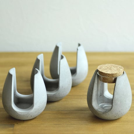"POT-BELLY"  ハイドロカルチャー・水栽培容器・花瓶／cement flower vase