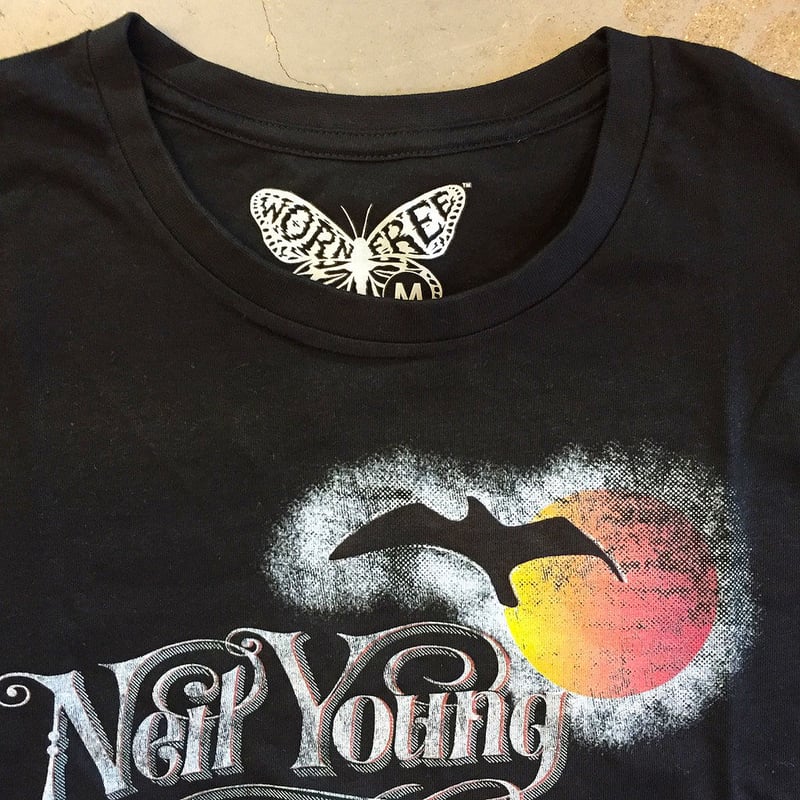 オリジナル　本物　ヴィンテージ　ニールヤング　1985年ツアーTシャツ　M NEIL YOUNG】ロックTシャツ メンズ バンドTシャツ メンズ NEIL