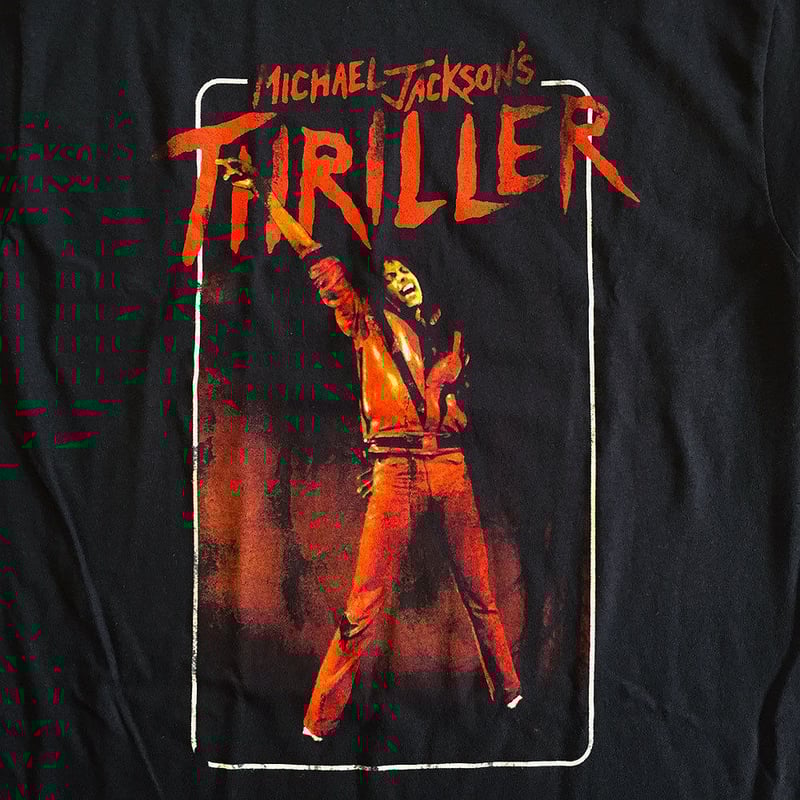 マイケル ジャクソン・スリラー 1982 T-シャツ ブラック