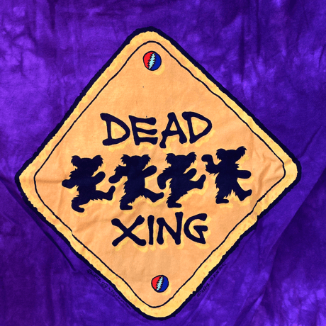 グレイトフル デッド・バグトラッキン・ベアー出没注意！パープル Tシャツ (1994年製品 復刻版)