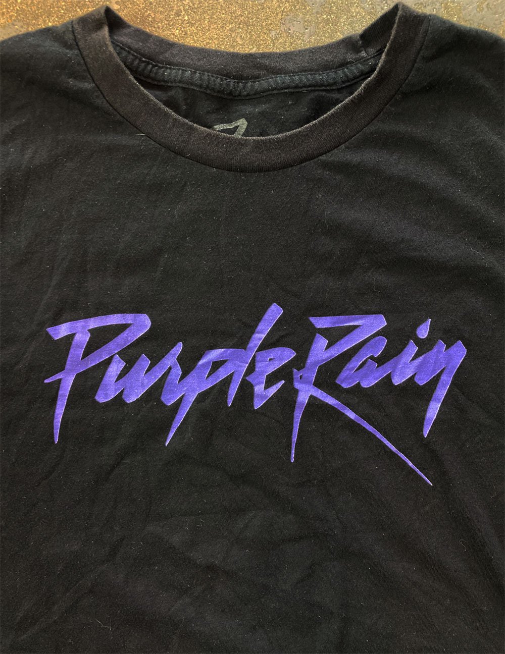 プリンス・PRINCE（パープル レイン ロゴ）・Tシャツ (ブラック