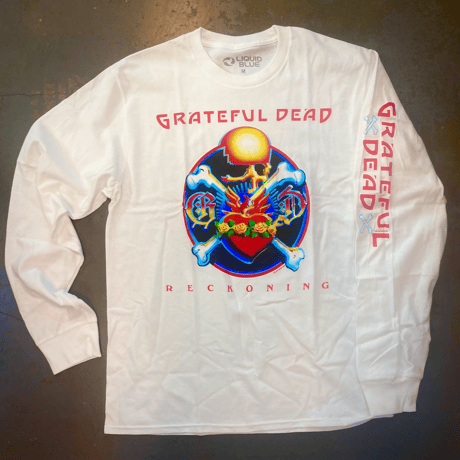 グレイトフル デッド・レコニング SF/NYC 1980・長袖 Tシャツ (ホワイト)
