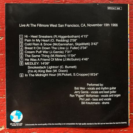 Grateful Dead - 'San Francisco 1966' (1CD) (Vintage Used CD)