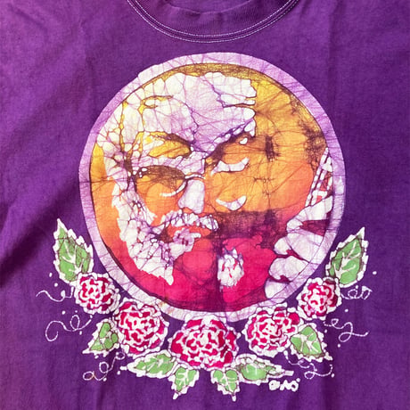 グレイトフル デッド・ジェリー＆ローゼズ・バティック Tシャツ (Hand Batik) (U.S.A. 中古衣料品)