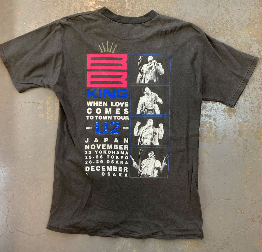 希少 U2 ヴィンテージ バンドTシャツ LOVE COMES TO TOWN U2 with B.B.キング・(ラヴ・カムズ・トゥ・タウン) ジャパンツアー