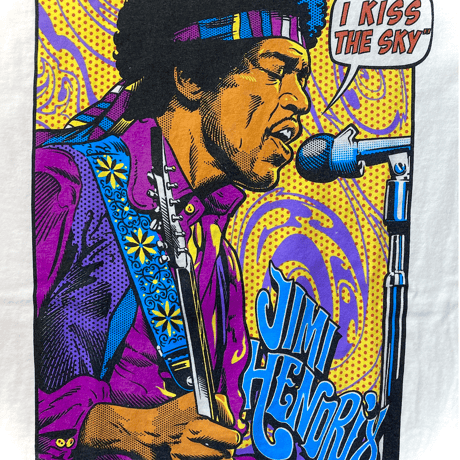 ジミ ヘンドリックス・パープル ヘイズ...キス ザ スカイ Tシャツ (2019 Vintage) (U.S.A. 中古衣料品)