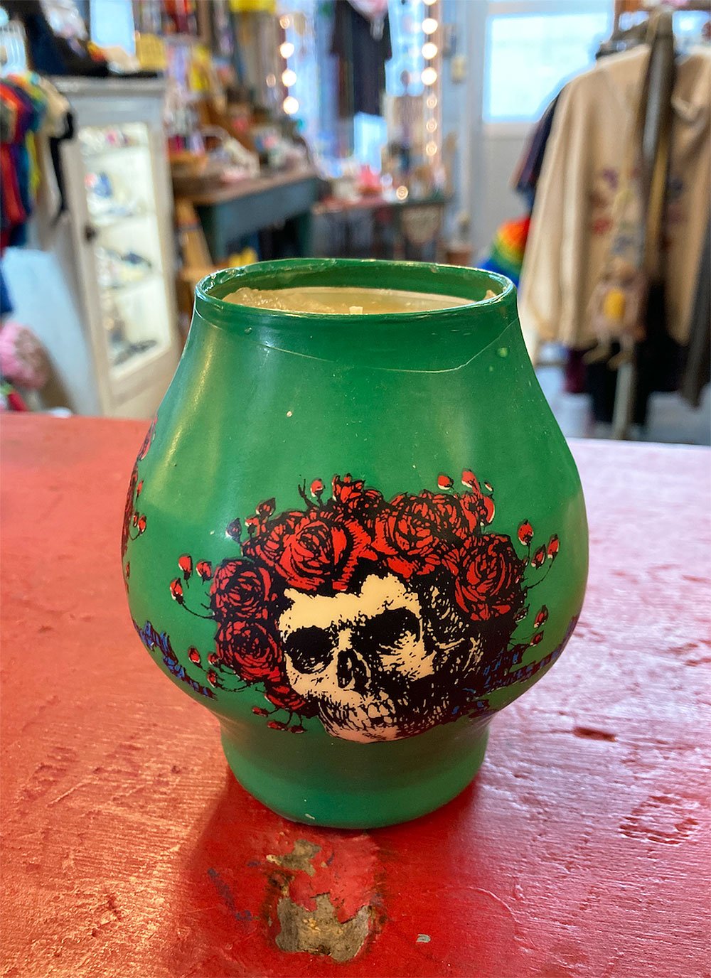 サイケ　90年代　グレイトフルデッド　スカル&ローゼス　コットンブランケット 古着 90-00s Grateful Dead 「Skull & Rose」 スカル ローズ
