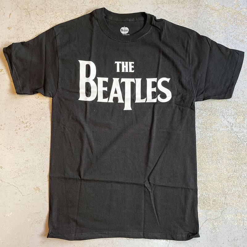 CLASSIC BEATLES Tシャツ Lサイズ ザ ビートルズ・クラシック ホワイト ロゴ Tシャツ (ブラック