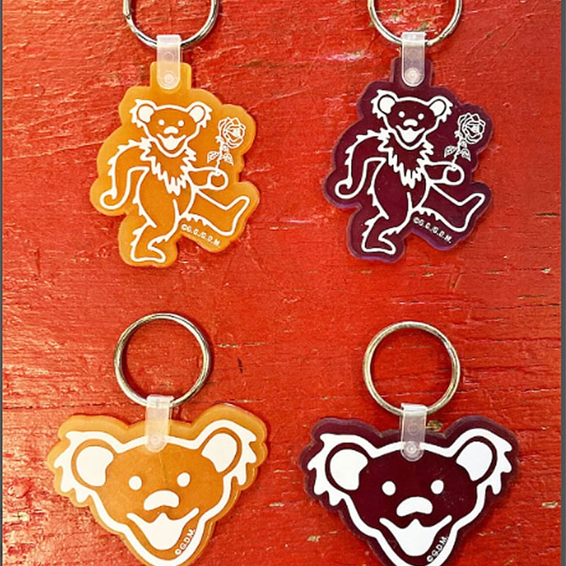 グレイトフル デッド・ダンシング ベアー ヘッド ラバー キーリング