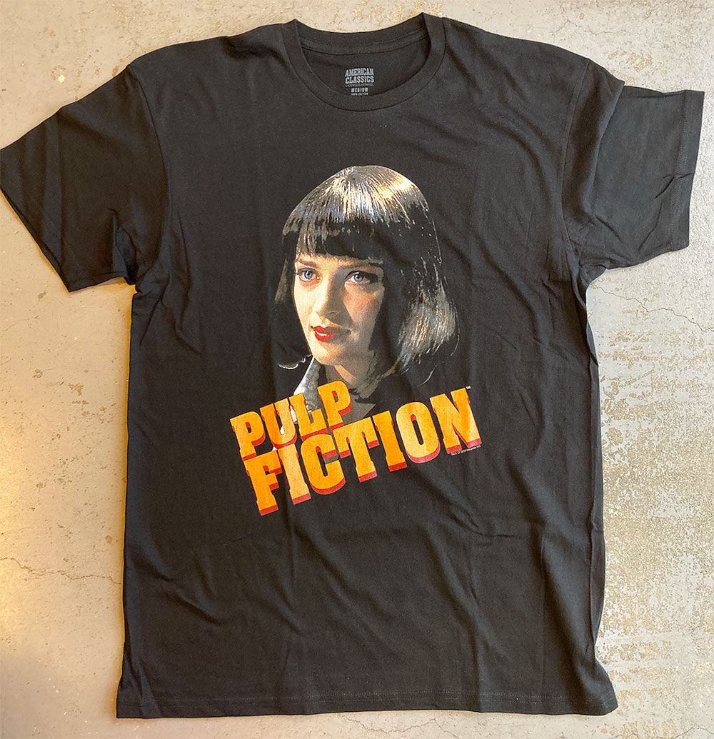 パルプ フィクション・ミア ウォレス = ユマ・サーマン Tシャツ (ブラック)