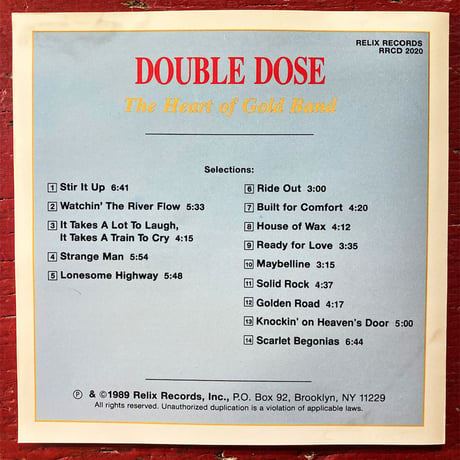 The Heart Of Gold Band - 'Double Dose' 1984/1986 (1CD) (Vintage Used CD)