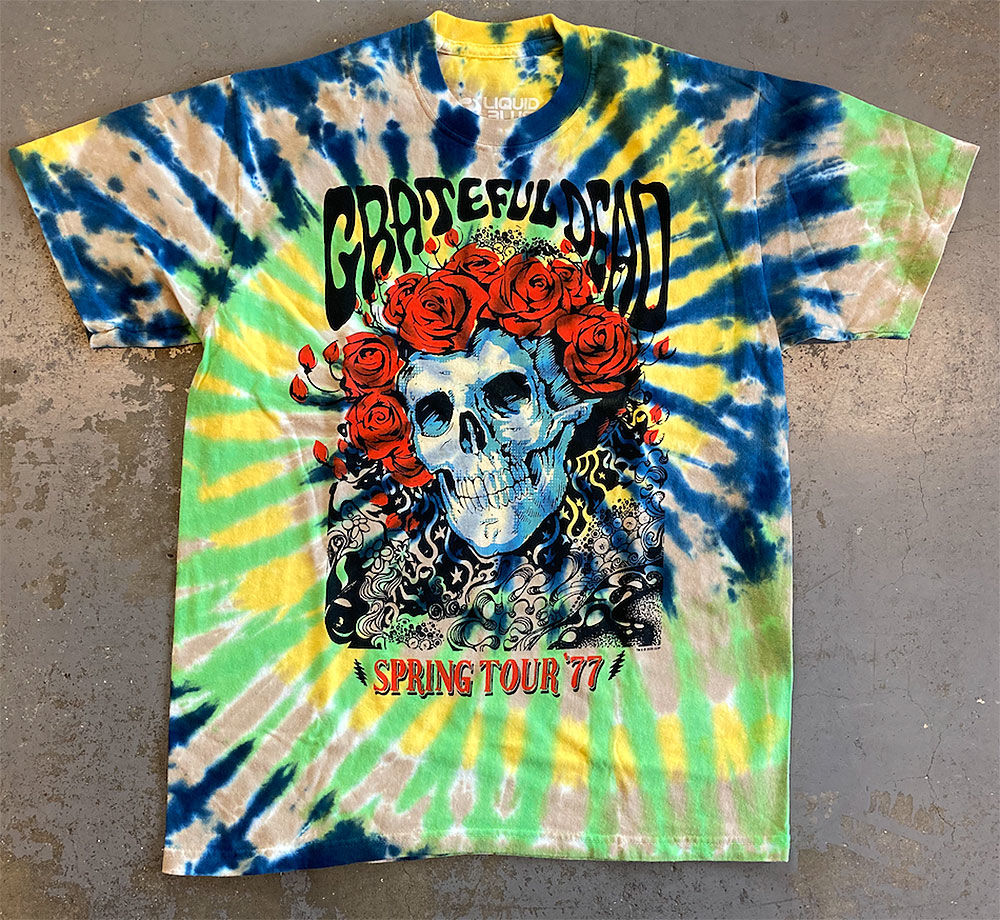 グレイトフルデッド SPRING TOUR77 スカルローズ Tシャツ［825