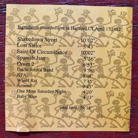 Grateful Dead - 'Pralines & Dead Cream' 1982 (1CD) (Vintage Used CD)