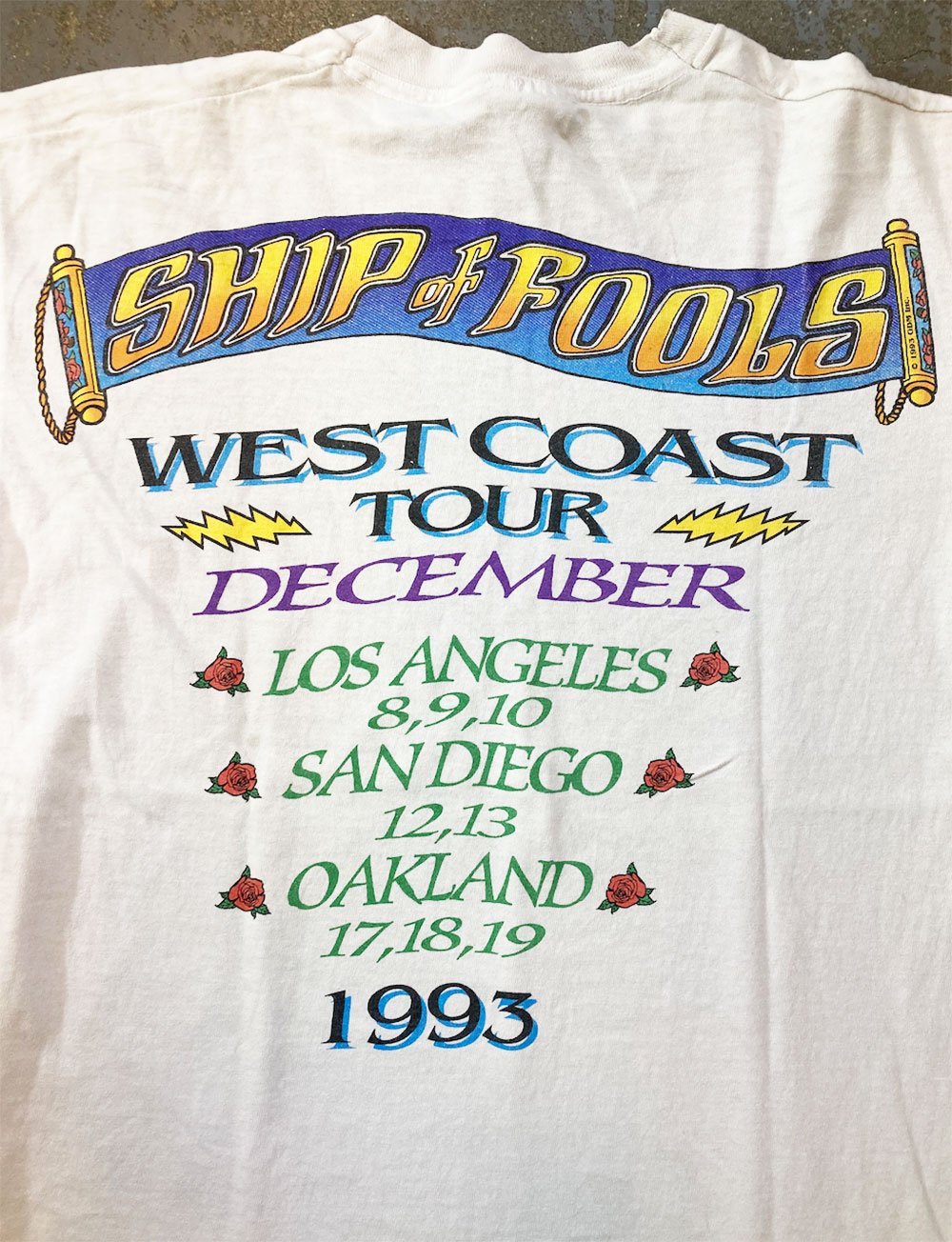 グレイトフル デッド・シップ オブ フールズ・西海岸ツアー Tシャツ
