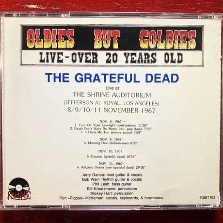 Grateful Dead - Oldies But Goldies (Live-Over 20 Years Old Vo. 2) 1967 (1CD) (Vintage Used CD)