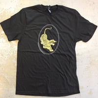 グレイトフル デッド・ジェリー ガルシア ゴールド タイガー インレイ Tシャツ (Black)