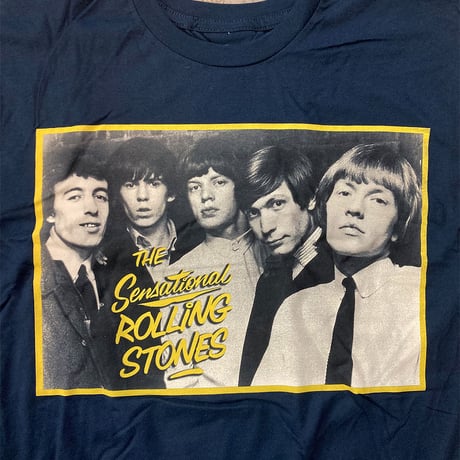 ザ ローリング ストーンズ・センセーショナル UK Tour 1964 Ｔシャツ (ダークブルー)