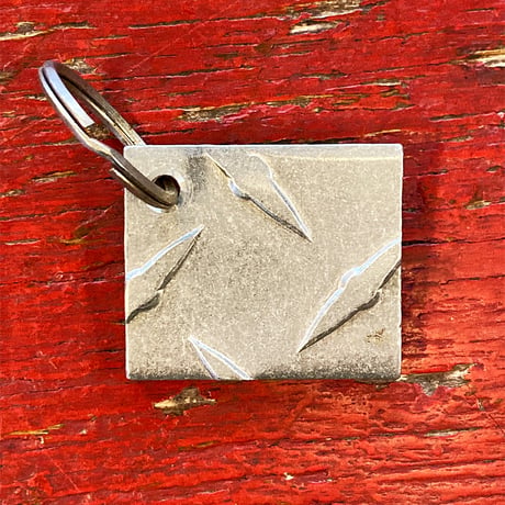 PHISH - 'Sunrise Phish Logo' Vintage Pewter Key Ring (New Old Stock)