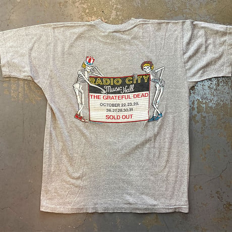 グレイトフル デッド・レコニング・レディオ シティー・NYC・Tシャツ (Vintage 1980) (U.S.A. 中古衣料品)