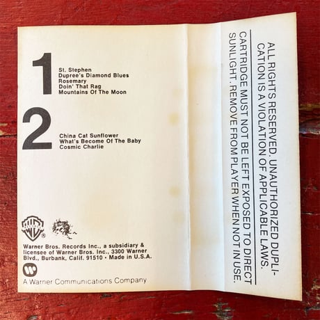 Grateful Dead - 'Aoxomoxoa' 1969 Cassette Tape =The 3rd Grateful Dead album= (Vintage Used Tapes)