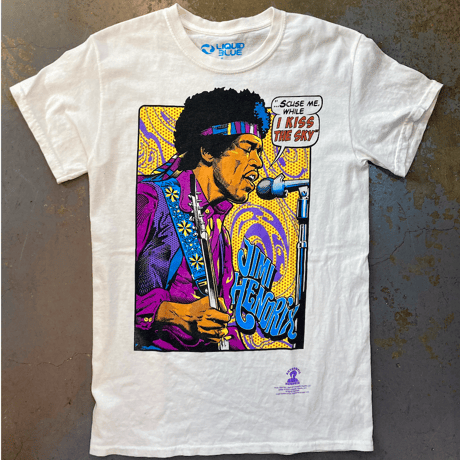 ジミ ヘンドリックス・パープル ヘイズ...キス ザ スカイ Tシャツ (2019 Vintage) (U.S.A. 中古衣料品)