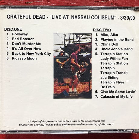 Grateful Dead - "Live At Nassau Coliseum"-3/30/90 (2CD) (Vintage Used CD)