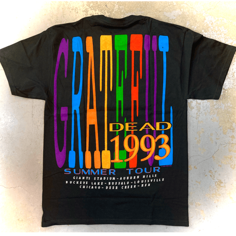 グレイトフル デッド・1993 サマー ツアー・フェイセス Tシャツ (1993年製品 復刻版)