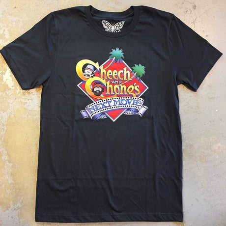 チーチ＆チョン・ネクストムーヴィー 1980 ヴィンテージスタイル T-シャツ (ブラック)