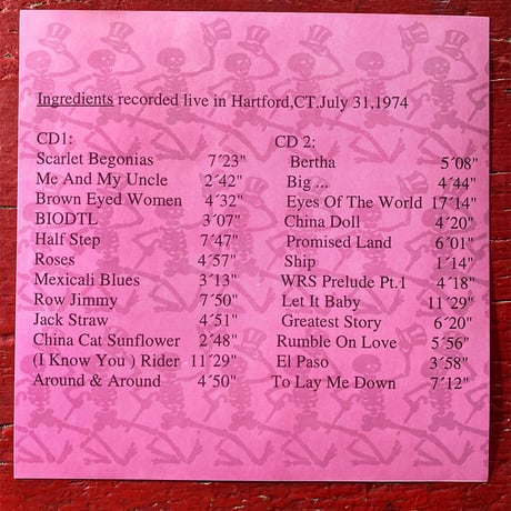 Grateful Dead - 'Pecannut Dead' 1974 (2CD) (Vintage Used CD)