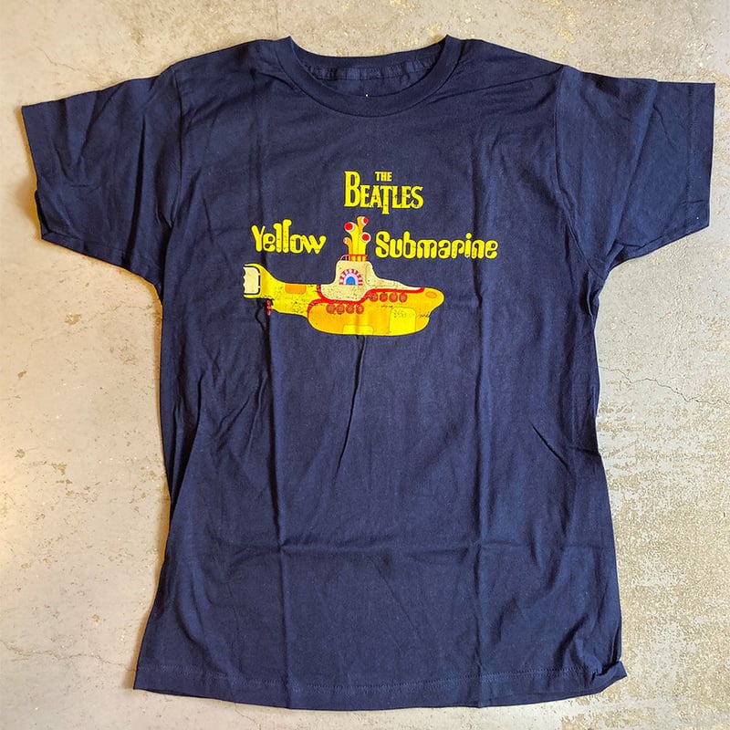 ザ ビートルズ・イエロー サブマリン ディープ シー Tシャツ (ネイビー