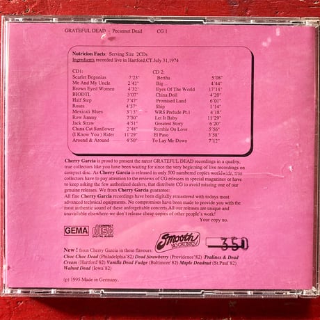 Grateful Dead - 'Pecannut Dead' 1974 (2CD) (Vintage Used CD)