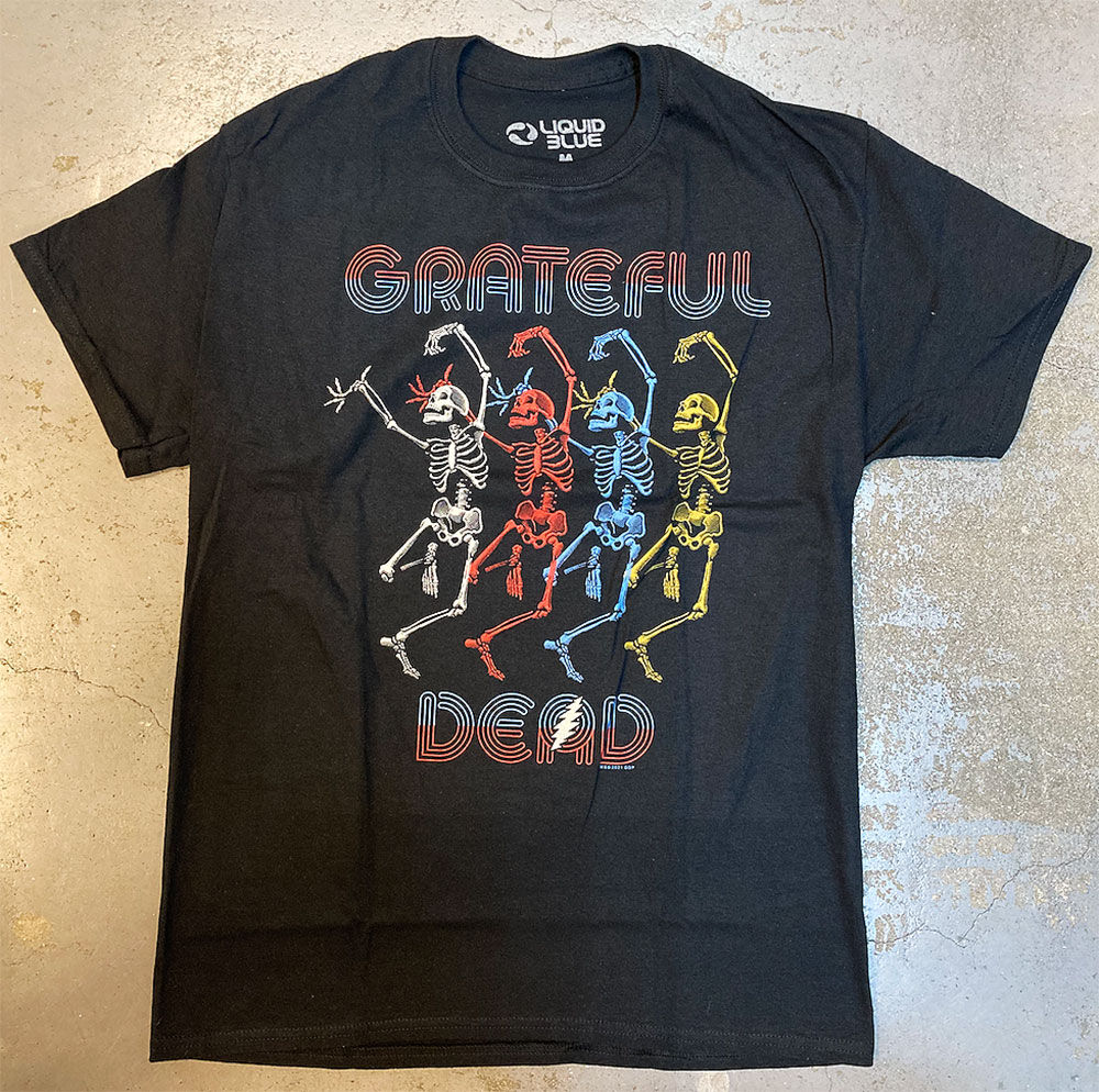 グレイトフル デッド・マーキー ダンシン デッド T-シャツ (ブラック
