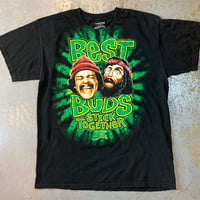 チーチ&チョン・ベスト バッズ・アップ イン スモーク T-シャツ (ブラック) (U.S.A. 中古衣料品)