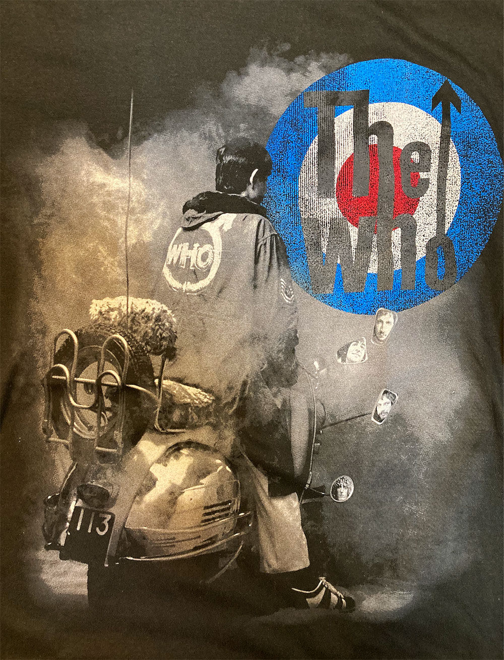 四重人格❗️vintage ザ・フー 2012/13年北米ツアーTシャツ黒XL ザ フー・クワドロフォニア (四重人格) 1973 Tシャツ (ブラック