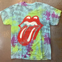 ローリング ストーンズ・ダメージ ロゴ・マーブル Tシャツ (Tie-Dye) (U.S.A. 中古衣料品)