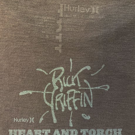 リック グリフィン・サーフィン アイボール・ガーメントダイ Tシャツ Rick Griffin x Hurley) (U.S.A. 中古衣料品)