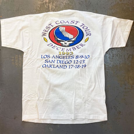 グレイトフル デッド・西海岸ツアー 1993・カル サーファー Tシャツ (1993 Vintage) (U.S.A. 中古衣料品)