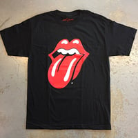 ザ ローリング ストーンズ・クラシック タン＆リップ ロゴ 1971 T-シャツ ブラック