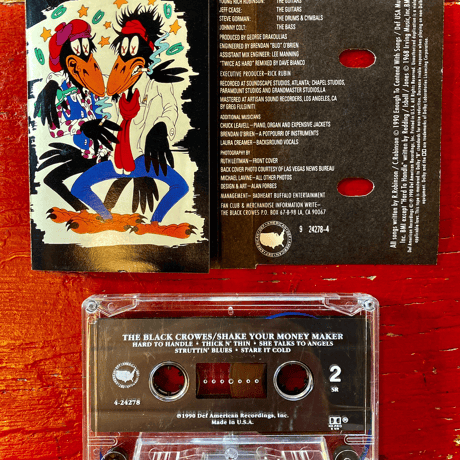 The Black Crowes - 'Shake Your Money Maker' 1990 Cassette Tape (Vintage Used Tapes)